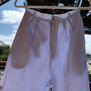 Vintage High Waisted Striped Pants